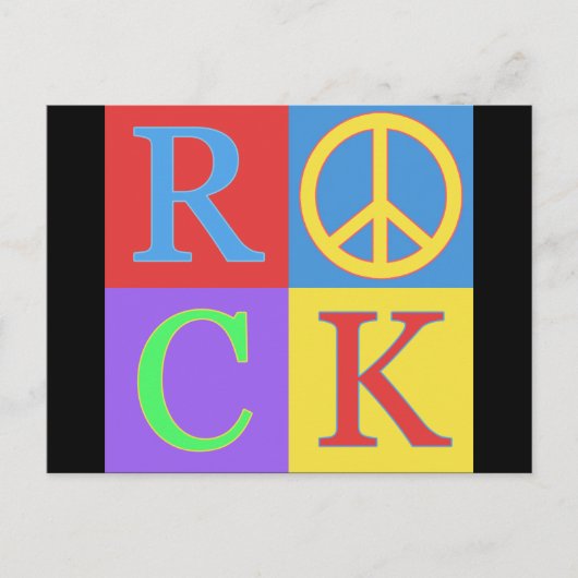 Rock Pop Art Design Briefkaart (Voorkant)