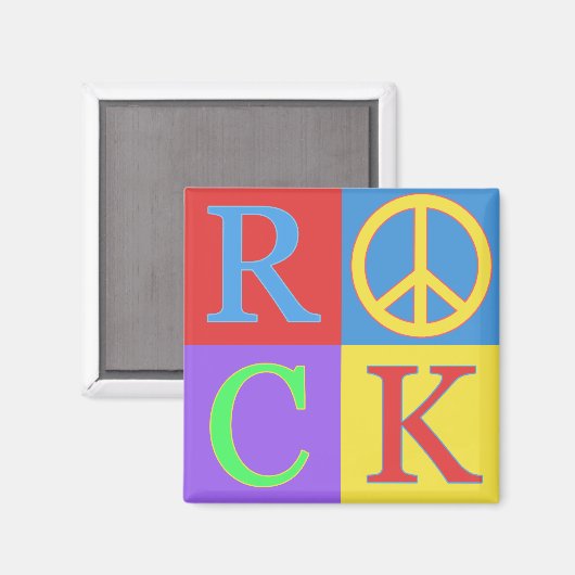 Rock Pop Art Design Magneet (Voorkant / Achterkant)