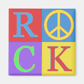 Rock Pop Art Design Magneet (Voorkant)