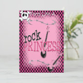 Rock Princess - Invitation Kaart (Staand voorkant)