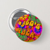 Rock Psychedelic Flower Power Button 1960 (Voorkant /achterkant)