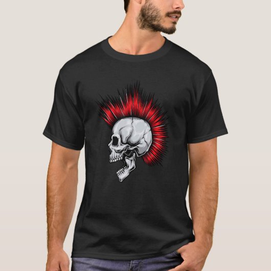 Rock Punk Skull T-shirt (Voorkant)
