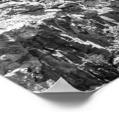 Rock Quarry Wall Pond Black en White Poster (Hoek)