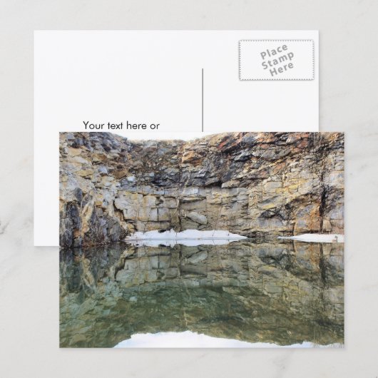 Rock Quarry Wall Reflection #1 Nature  Briefkaart (Voorkant / Achterkant)