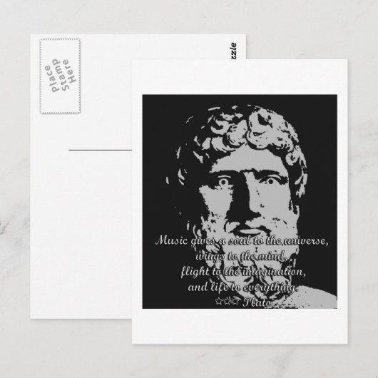 Rock Quotes - Plato Briefkaart (Voorkant / Achterkant)