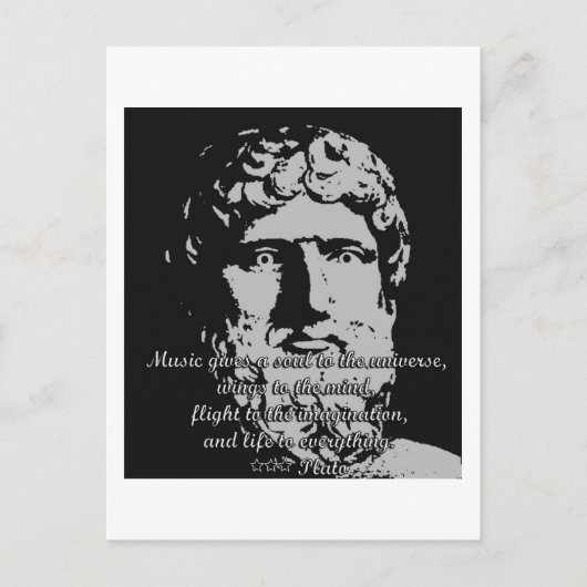 Rock Quotes - Plato Briefkaart (Voorkant)