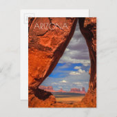 Rock raam naar Monument Valley, AZ Briefkaart (Voorkant / Achterkant)