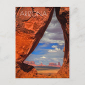 Rock raam naar Monument Valley, AZ Briefkaart (Voorkant)