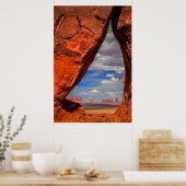 Rock raam naar Monument Valley, AZ Poster (Keuken)