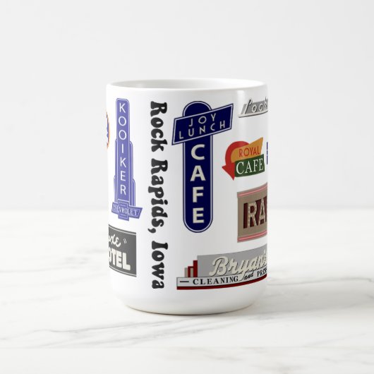 Rock Rapids, Iowa  bewegwijzering mok (Center)