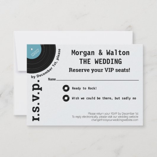 Rock Record Album Concert Style Simple RSVP (Voorkant)