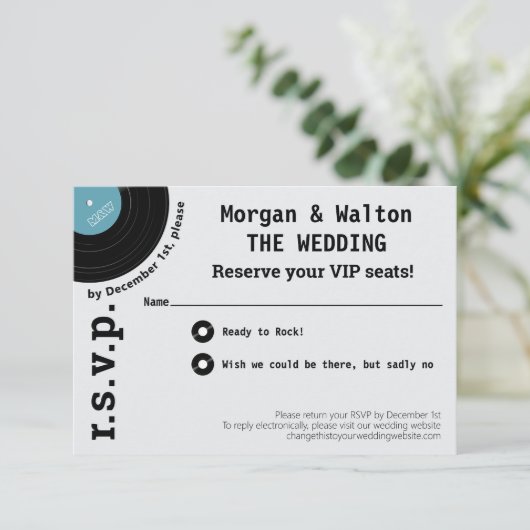 Rock Record Album Concert Style Simple RSVP (Staand voorkant)