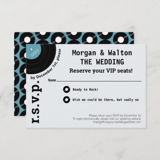Rock Record Album Concert Style Simple RSVP (Voorkant / Achterkant)