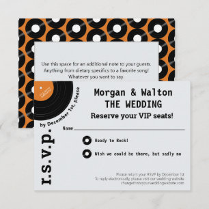 Rock Record Album Concert Style Simple RSVP Sinaas Kaartje