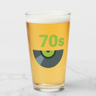 Rock Record Music van de jaren 70 en 70 Glas