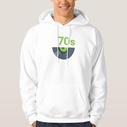 Rock Record Music van de jaren 70 en 70 Hoodie (Voorkant)