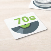 Rock Record Music van de jaren 70 en 70 Kartonnen Onderzetters (Schuin)