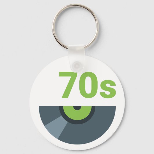 Rock Record Music van de jaren 70 en 70 Sleutelhanger (Voorkant)