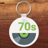 Rock Record Music van de jaren 70 en 70 Sleutelhanger (Voorkant)
