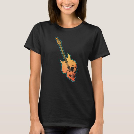 Rock Retro Rock & Roll Guitar Player Rock en Roll T-shirt (Voorkant)