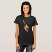 Rock Retro Rock & Roll Guitar Player Rock en Roll T-shirt (Voorkant volledig)