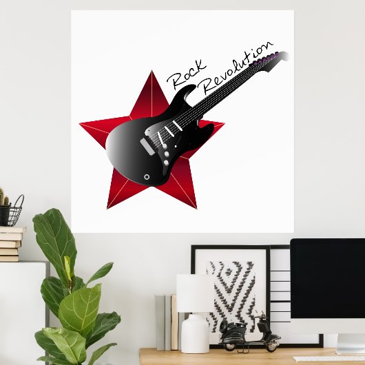 Rock revolutie poster (Thuiskantoor)
