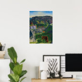 Rock Ridge Boerderij van George Bellows Poster (Thuiskantoor)