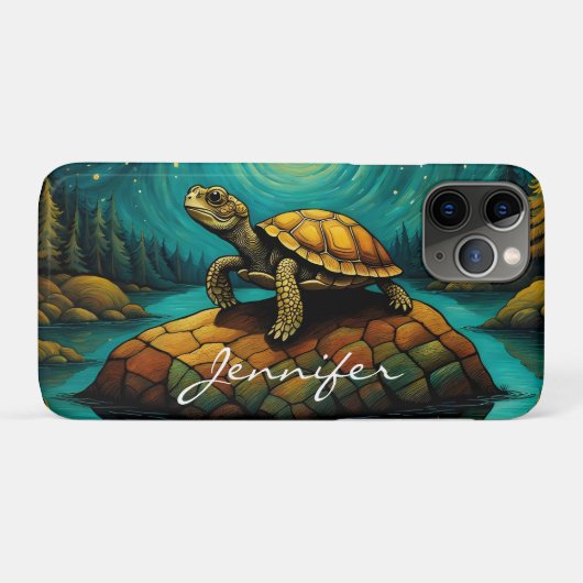 Rock River Natuur Turtle Naam Case-Mate iPhone Case (Achterkant (horizontaal))