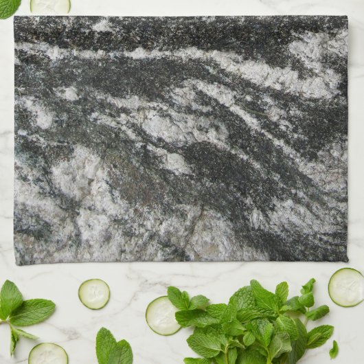 Rock Rock met Grey Geology Cat Pattern Theedoek (Gevouwen)