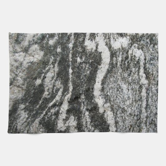 Rock Rock met Grey Geology Cat Pattern Theedoek (Horizontaal)