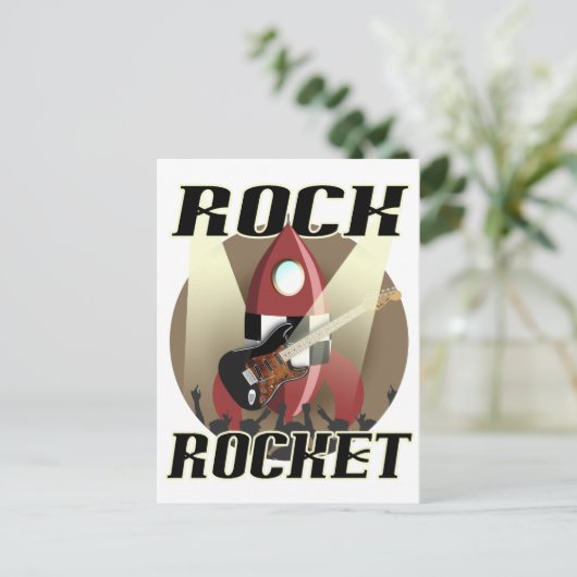Rock Rocket Briefkaart (Staand voorkant)