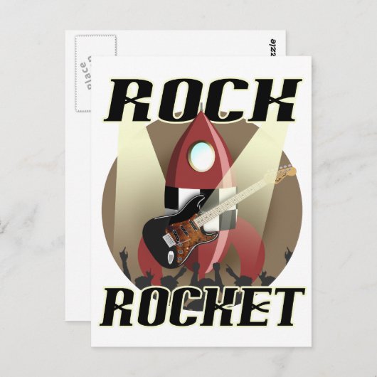 Rock Rocket Briefkaart (Voorkant / Achterkant)