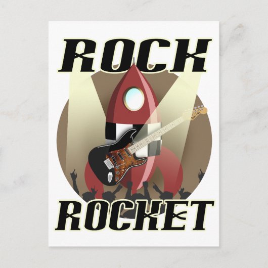 Rock Rocket Briefkaart (Voorkant)