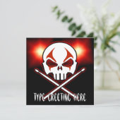 Rock- & RoIl-uitnodigingen persoonlijke drummer-Ka Kaart (Staand voorkant)