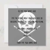 Rock- & RoIl-uitnodigingen persoonlijke drummer-Ka Kaart (Achterkant)