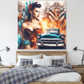 Rock & Roll 1 Canvas Afdruk (Insitu (Slaapkamer))