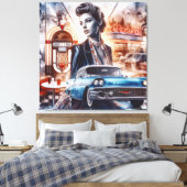 Rock & Roll 2 Canvas Afdruk (Insitu (Slaapkamer))