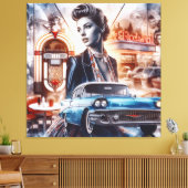 Rock & Roll 2 Canvas Afdruk (Insitu (Woonkamer))