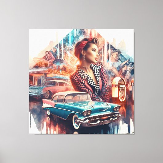 Rock & Roll 3 Canvas Afdruk (Voorkant)