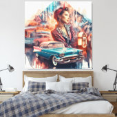 Rock & Roll 3 Canvas Afdruk (Insitu (Slaapkamer))