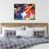 Rock & Roll Abstract Canvas Afdruk (Insitu (Slaapkamer))