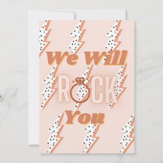 Rock & Roll Bach party Calls Kaart (Achterkant)