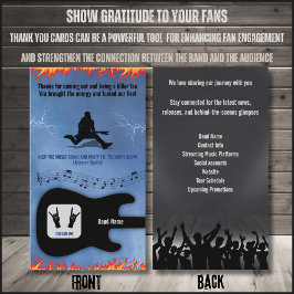 Rock & Roll Band voor Muzikant Fan Thank You Card Visitekaartje