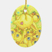 ROCK & ROLL CHICK, SPRING MOSH PIT ORNAval Keramisch Ornament (Voorkant)