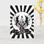 Rock & Roll Dad Guitar Birthday Vaderdag Music Kaart (Gele Bloem)