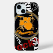 Rock & roll ~ drummer Case-Mate iPhone case (Achterkant)