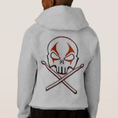 Rock & Roll Drummer Kind Hoodie Heavy Metal Shirt (Achterkant)
