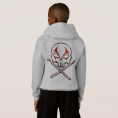Rock & Roll Drummer Kind Hoodie Heavy Metal Shirt (Achterkant volledig)