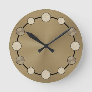 Rock & Roll Drummer Snare Drum Cymbals Musician Ronde Klok