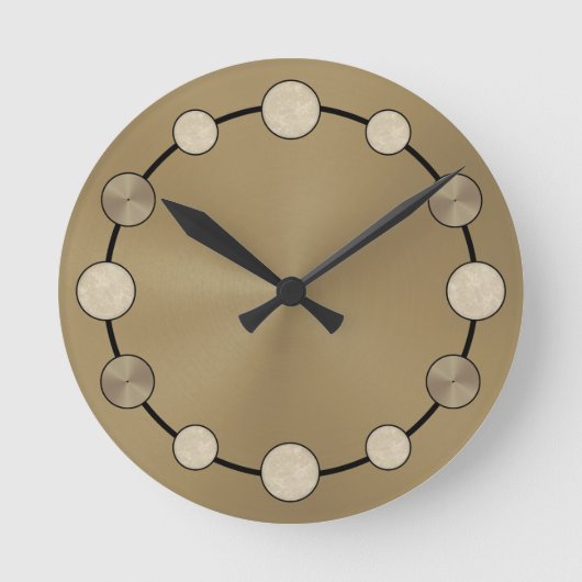 Rock & Roll Drummer Snare Drum Cymbals Musician Ronde Klok (Voorkant)